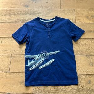 Gymboree Blue Airplane Graphic Tee